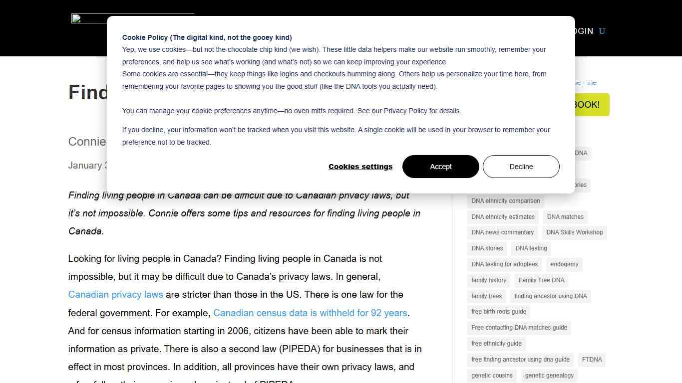 Finding Living People in Canada - Your DNA Guide - Diahan Southard