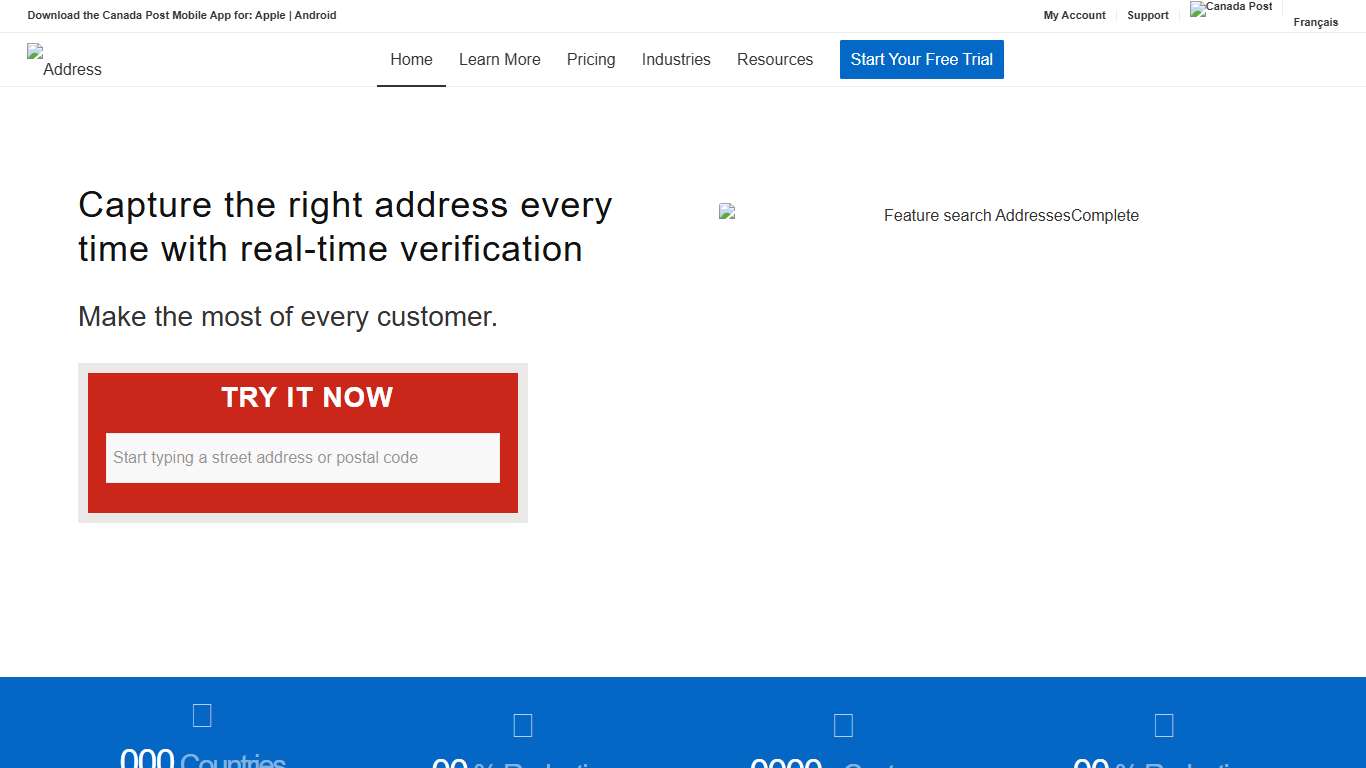 Real time Address Verification | AddressComplete | Canada Post