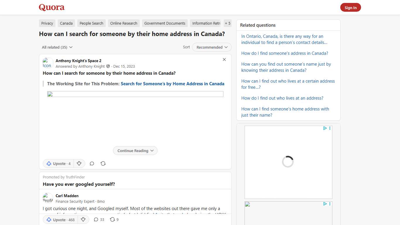 How to search for someone by their home address in Canada - Quora